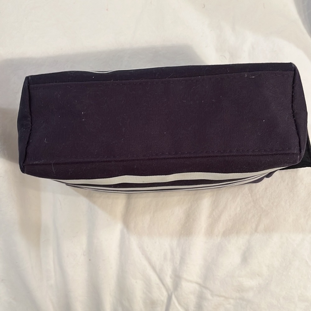 Jean Paul Gaultier toiletries travel bag navy w/white stripes - Picture 6 of 11